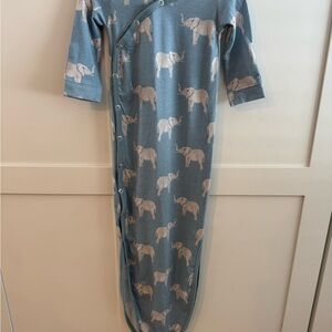 Elephant Patterned Blue Sleep Sack for Kids